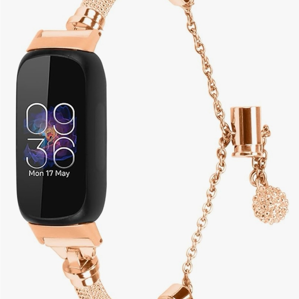 Fitbit Rose Gold Smartwatch Chain Bracelet